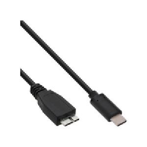 InLine USB 3.2 Gen.1x2 Kabel - USB-C Stecker an Micro-B Stecker - schwarz - 2m